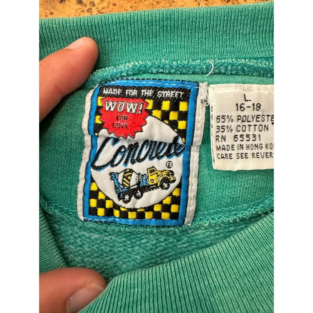 Vintage Green and White Striped Sweatshirt - Picture 6 of 10